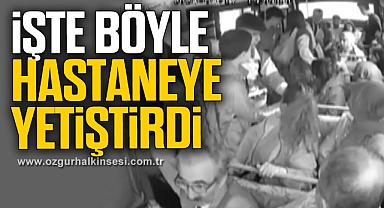 Otobüste rahatsızlanan yolcuları şoför hastaneye yetiştirdi