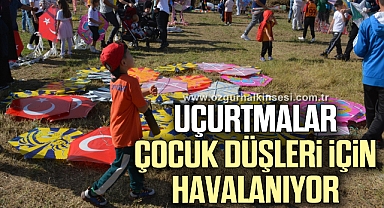 Uçurtmalar çocuk düşleri için havalanıyor