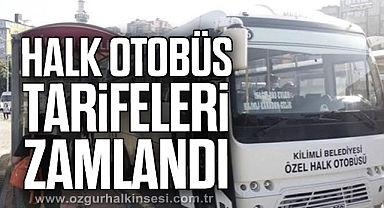 Zonguldak'ta halk otobüs tarifeleri zamlandı