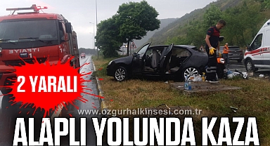 Alaplı yolunda kaza: 2 yaralı