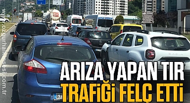 ARIZA YAPAN TIR TRAFİĞİ FELÇ ETTİ