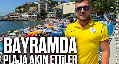 Bayramda plaja akın ettiler
