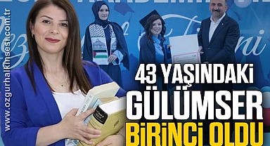 Gülümser Kahveci, üniversite birincisi olup kep attı