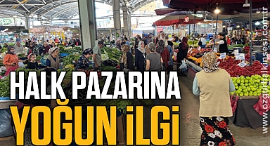 Halk pazarına yoğun ilgi