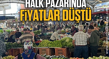 Halk Pazarında fiyatlar düştü