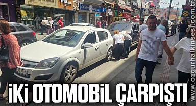 İki otomobil çarpıştı