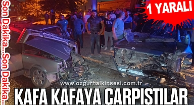 Kafa kafaya çarpıştılar:1 yaralı