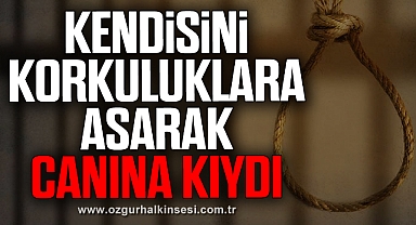 KENDİSİNİ KORKULUKLARA ASARAK CANINA KIYDI