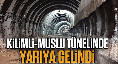 Kilimli-Muslu tünelinde yarıya gelindi