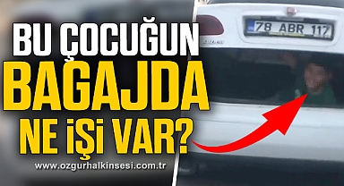 Küçük çocuğun bagajda tehlikeli yolculuğu kamerada