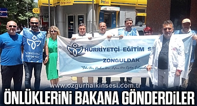 Önlüklerini bakana gönderdiler