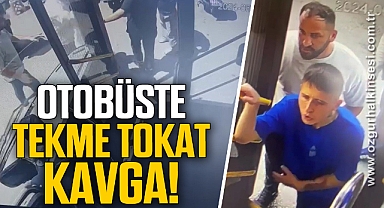 Otobüste tekme tokat kavga