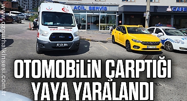 Otomobilin çarptığı yaya yaralandı