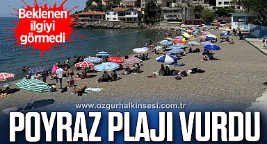 Poyraz halk plajını vurdu, beklenen ilgiyi görmedi