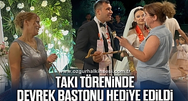 TAKI TÖRENİNDE DEVREK BASTONU HEDİYE EDİLDİ