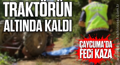 Traktörün altında kaldı
