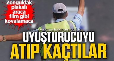 UYUŞTURUCUYU ATIP KAÇTILAR