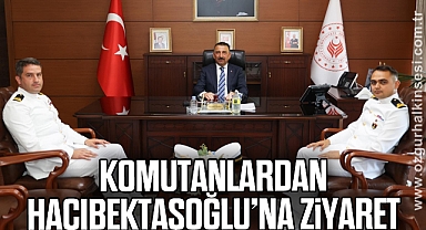 Vali Hacıbektaşoğlu, TCG Kilimli Gemisi'nin komutanlarını kabul etti