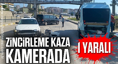 Zincirleme kaza kamerada: 1 yaralı