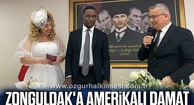 Zonguldak'a Amerikalı damat