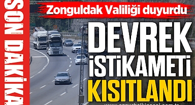 Zonguldak Valiliği'nden kısıtlama duyurusu