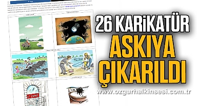 26 karikatür askıya çıkarıldı