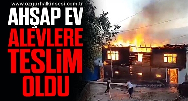 Ahşap ev alevlere teslim oldu