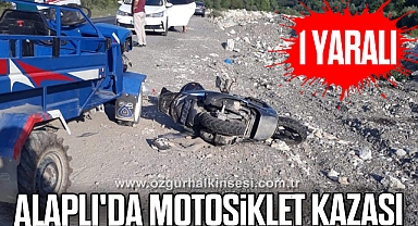 Alaplı'da motosiklet kazası:1 yaralı
