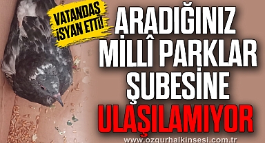 ARADIĞINIZ MİLLÎ PARKLAR ŞUBESİNE ULAŞILAMIYOR