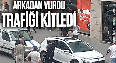ARKADAN VURDU TRAFİĞİ KİTLEDİ