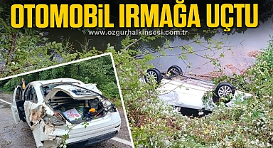 Bartın'da otomobil ırmağa uçtu