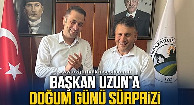 Başkan Uzun’a doğum günü sürprizi