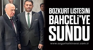 BOZKURT LİSTESİNİ BAHÇELİ’YE SUNDU