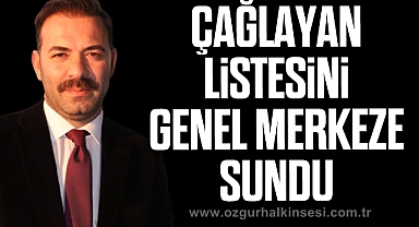 ÇAĞLAYAN LİSTESİNİ GENEL MERKEZE SUNDU