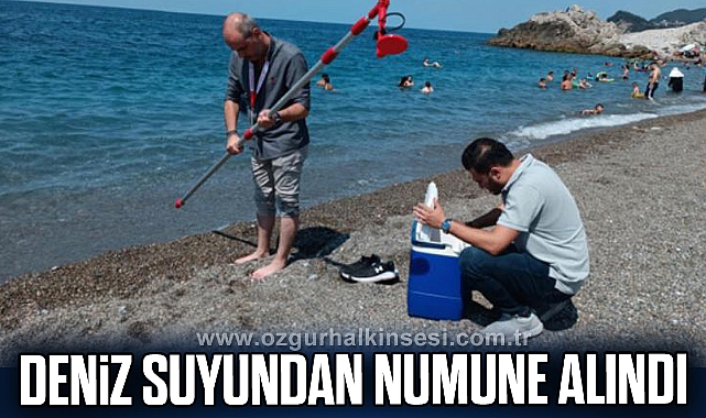 DENİZ SUYUNDAN NUMUNE ALINDI