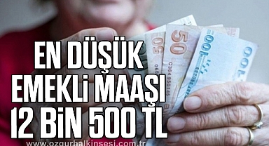 EN DÜŞÜK EMEKLİ MAAŞI 12 BİN 500 TL