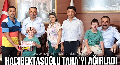 Hacıbektaşoğlu Birol Bıyıklı’nın oğlu Taha’yı ağırladı