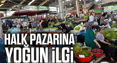 Halk pazarına yoğun ilgi