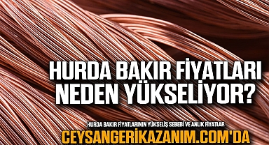 Hurda Bakır Fiyatları Neden Yükseliyor? Hurda Bakır Fiyatlarının Yükseliş Sebebi ve Anlık Fiyatlar CeysanGeriKazanim.com'da