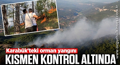 Karabük'teki orman yangını kısmen kontrol altına alındı