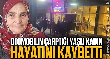 Otomobilin çarptığı yaşlı kadın hayatını kaybetti