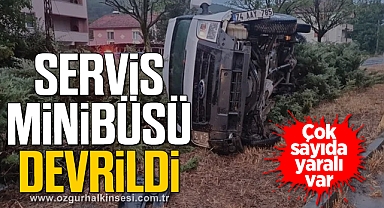 Servis Minibüsü Devrildi
