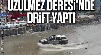 ÜZÜLMEZ DERESİ'NDE DRİFT YAPTI