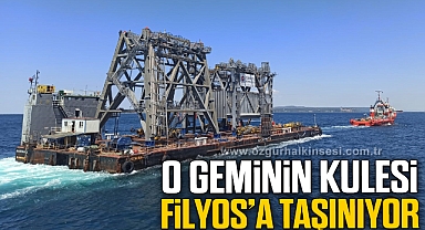Abdülhamid Han Sondaj Gemisi'nin kulesi Filyos'a taşınıyor