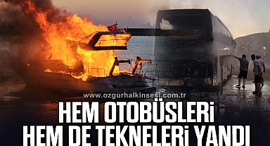 Aynı anda yanan otobüs ve teknenin kundaklandığı ortaya çıktı