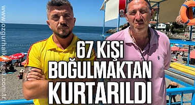 Cankurtaranlar, 67 kişiyi boğulmaktan kurtardı