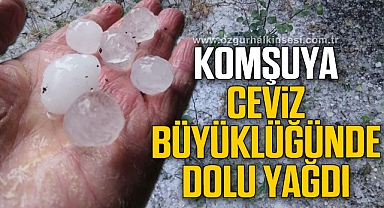 Ceviz büyüklüğünde dolu yağdı
