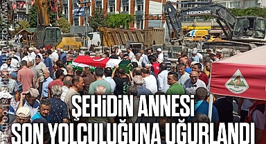 Devrekli şehidin annesi son yolculuğuna dualarla uğurlandı