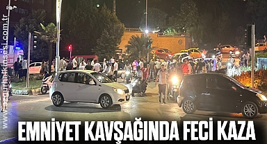 EMNİYET KAVŞAĞINDA FECİ KAZA