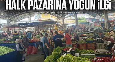 Halk pazarına yoğun ilgi